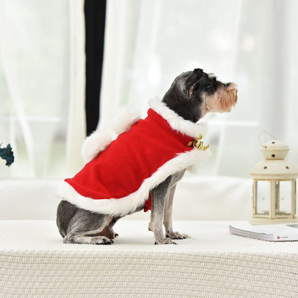 Cat Christmas Cloak Small Dog Halloween Costume