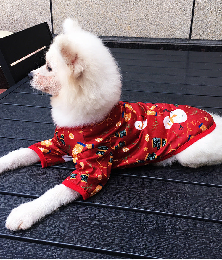 Christmas Dog Shirt Vest Soft Breathable Pet Clothes