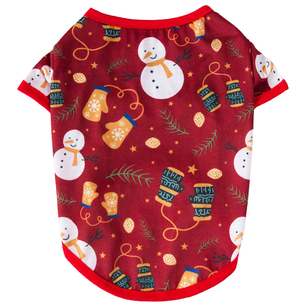Christmas Dog Shirt Vest Soft Breathable Pet Clothes