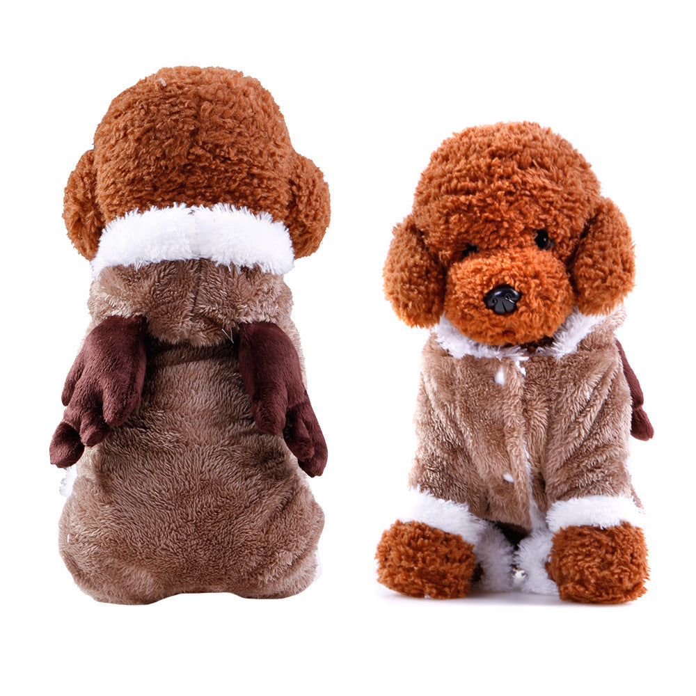 Pet Elk Christmas Costumes Dog Clothes
