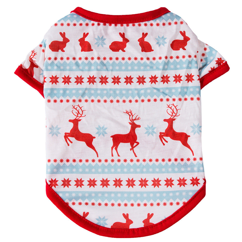 Christmas Dog Shirt Vest Soft Breathable Pet Clothes
