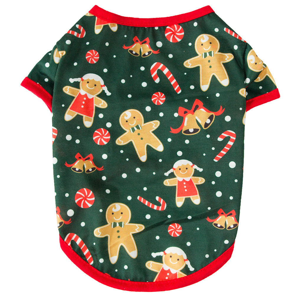 Christmas Dog Shirt Vest Soft Breathable Pet Clothes